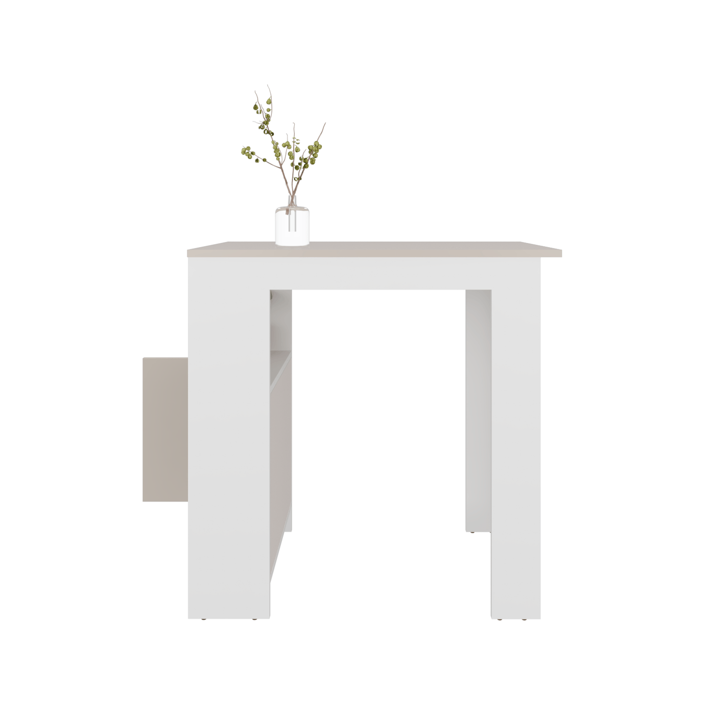 Isla De Cocina Attica 91X92X59 Rta Blanco Mqz + Capri