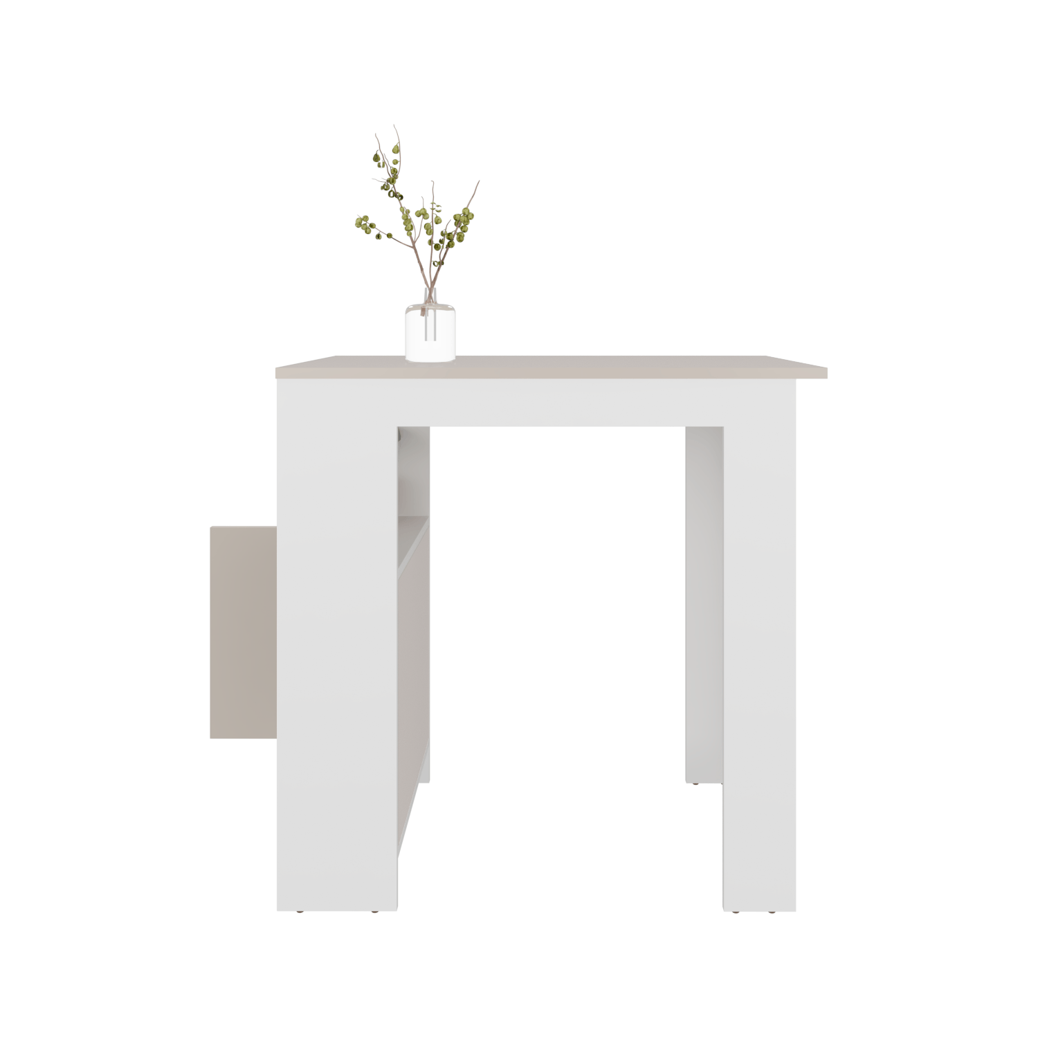 Isla De Cocina Attica 91X92X59 Rta Blanco Mqz + Capri