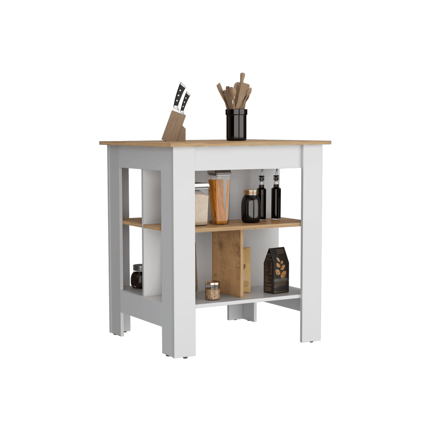 Isla De Cocina Soler Light Rta Macadamia Blanco