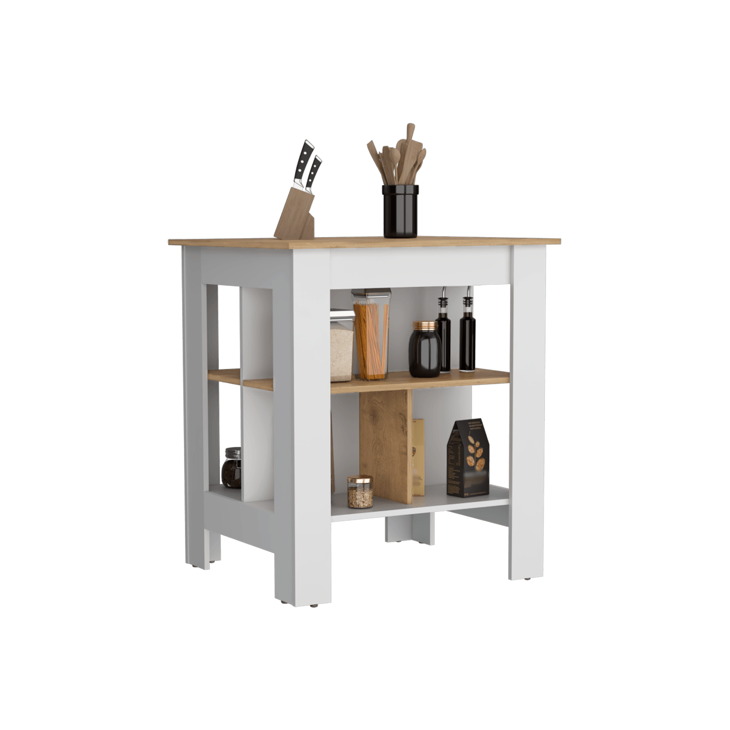Isla De Cocina Soler Light Rta Macadamia Blanco