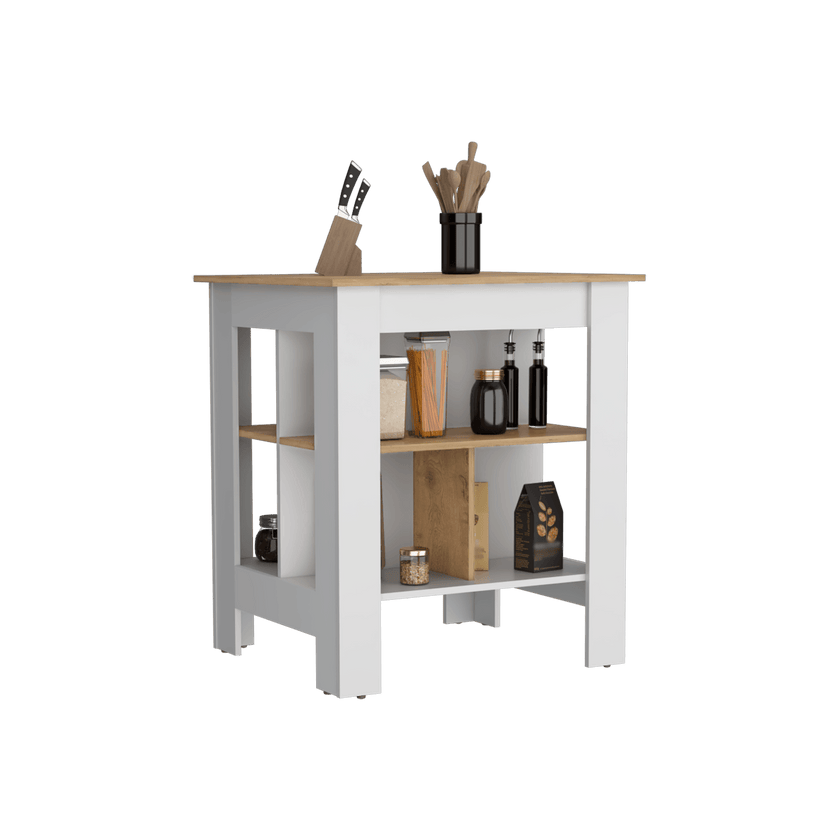 Isla De Cocina Soler Light Rta Macadamia Blanco