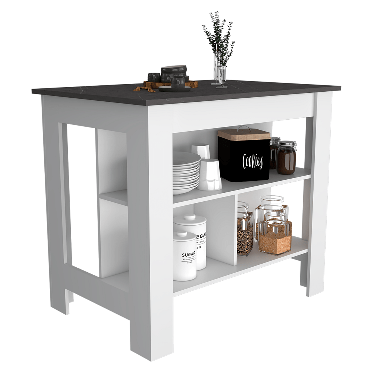 Isla Cala De Cocina 90X103 Rta Onix Blanco
