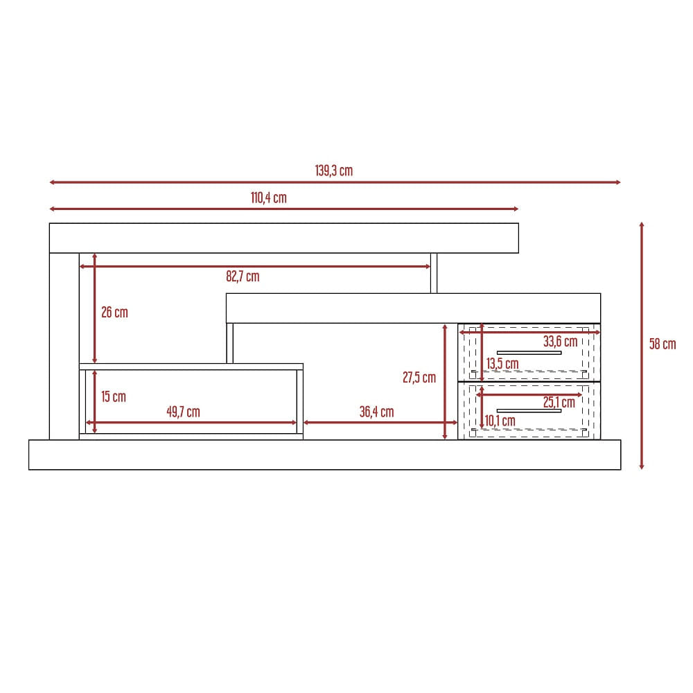 Rack Para Tv Le Blanco Siena+Olmo