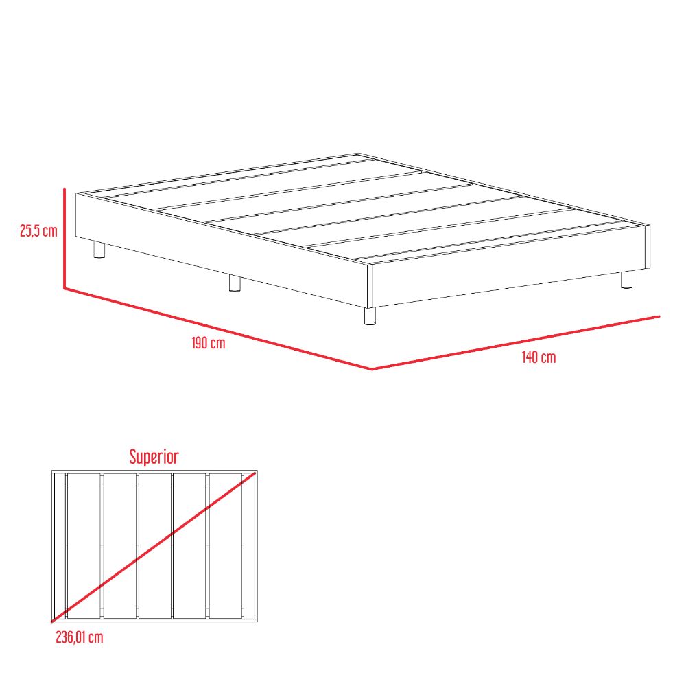 Cama Base Lugo Caramelo