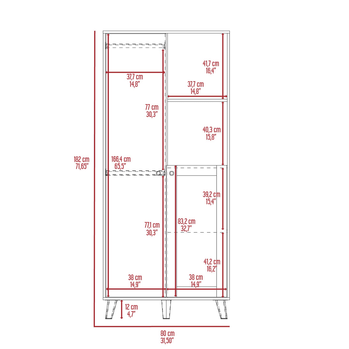 Closet Natura 182X80 Macadamia Rta