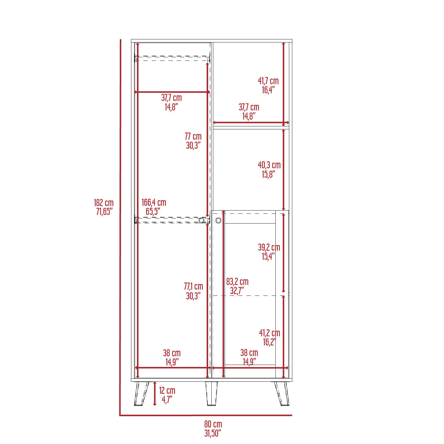 Closet Natura 182X80 Macadamia Rta