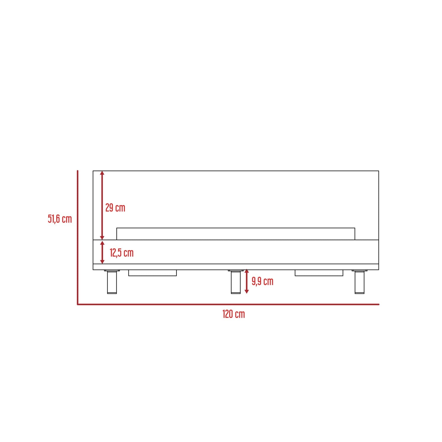 Cama 120 Rta Kaia Miel