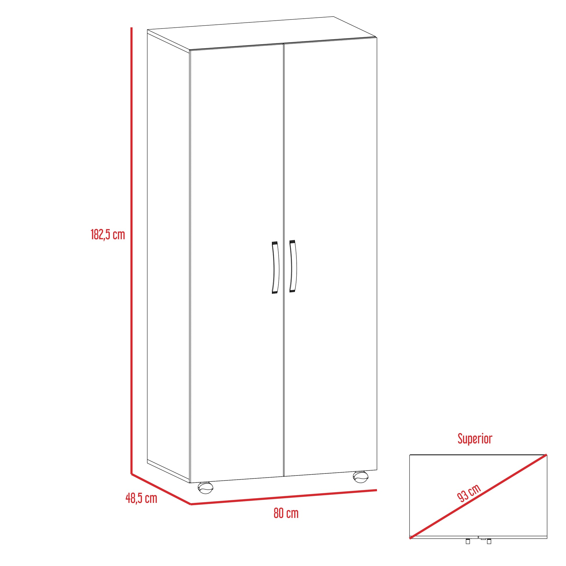 Closet Hogar Económico Rta Rovere Blanco