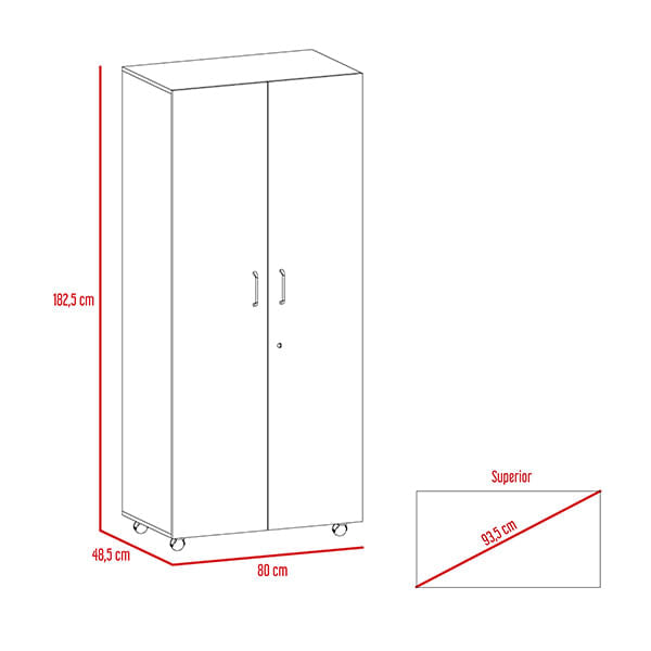 Closet Iko 1.80 Rovere Blanco