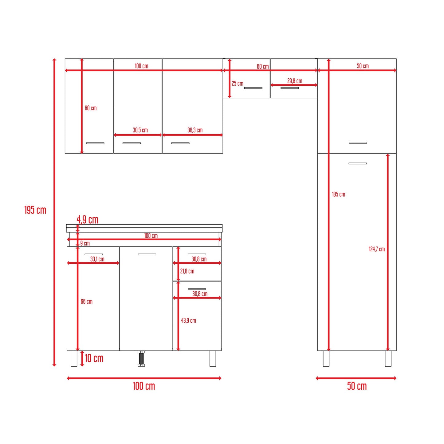 Cocina Completa Volare Rta Blanco + Milan