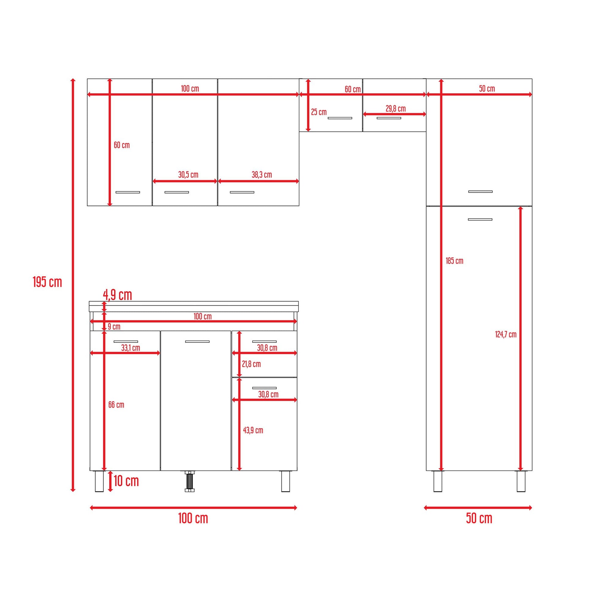 Cocina Completa Volare Rta Blanco + Milan