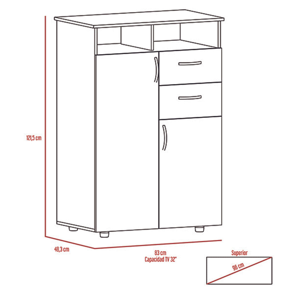 Closet Portanova 120 Nogal