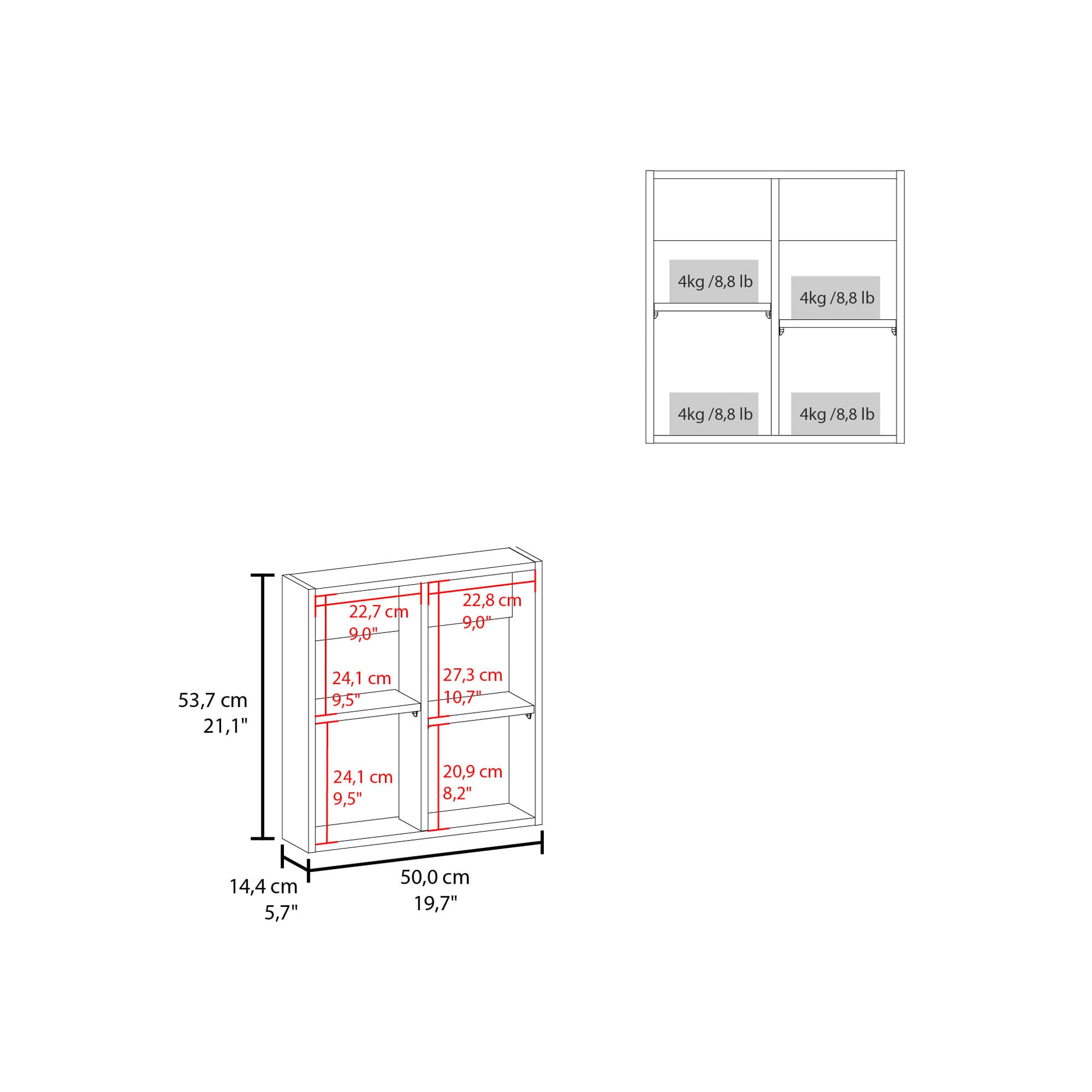 Gabinete De Baño Duma 53X50X14 Rta Wengue Zf