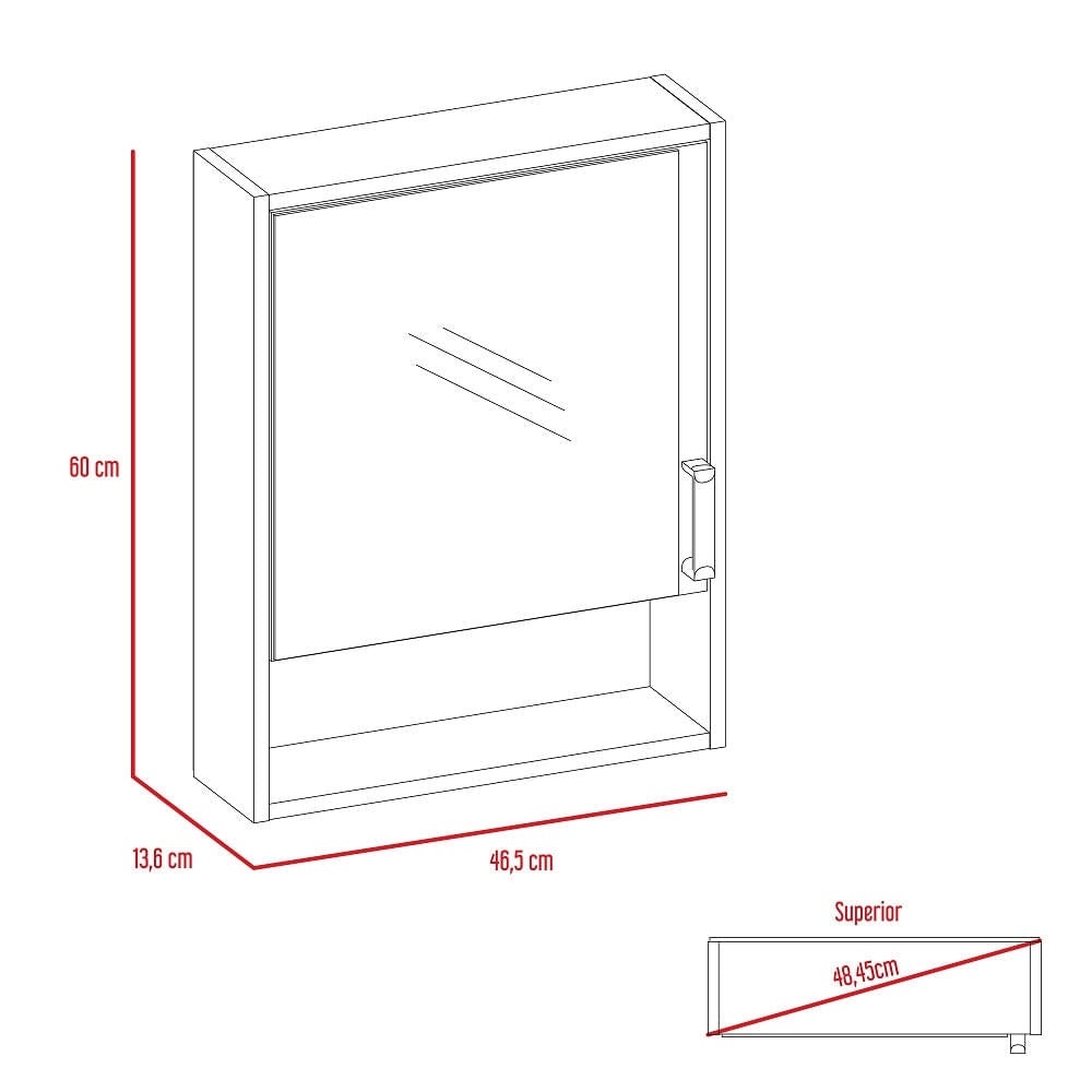 Gabinete De Baño Eco Roble Ahumado