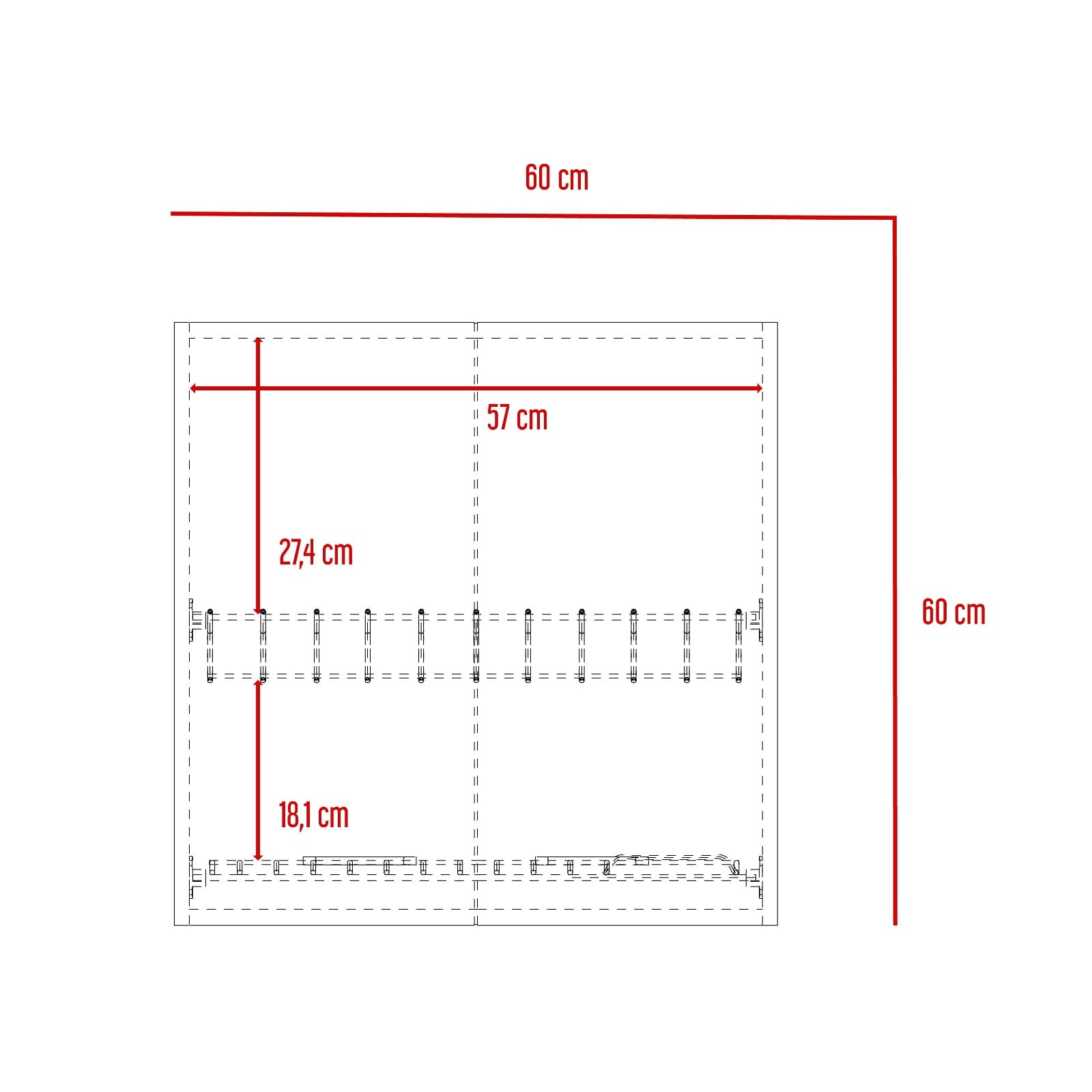 Mueble Superior Cocina Rossi Rta Blanco + Castaño