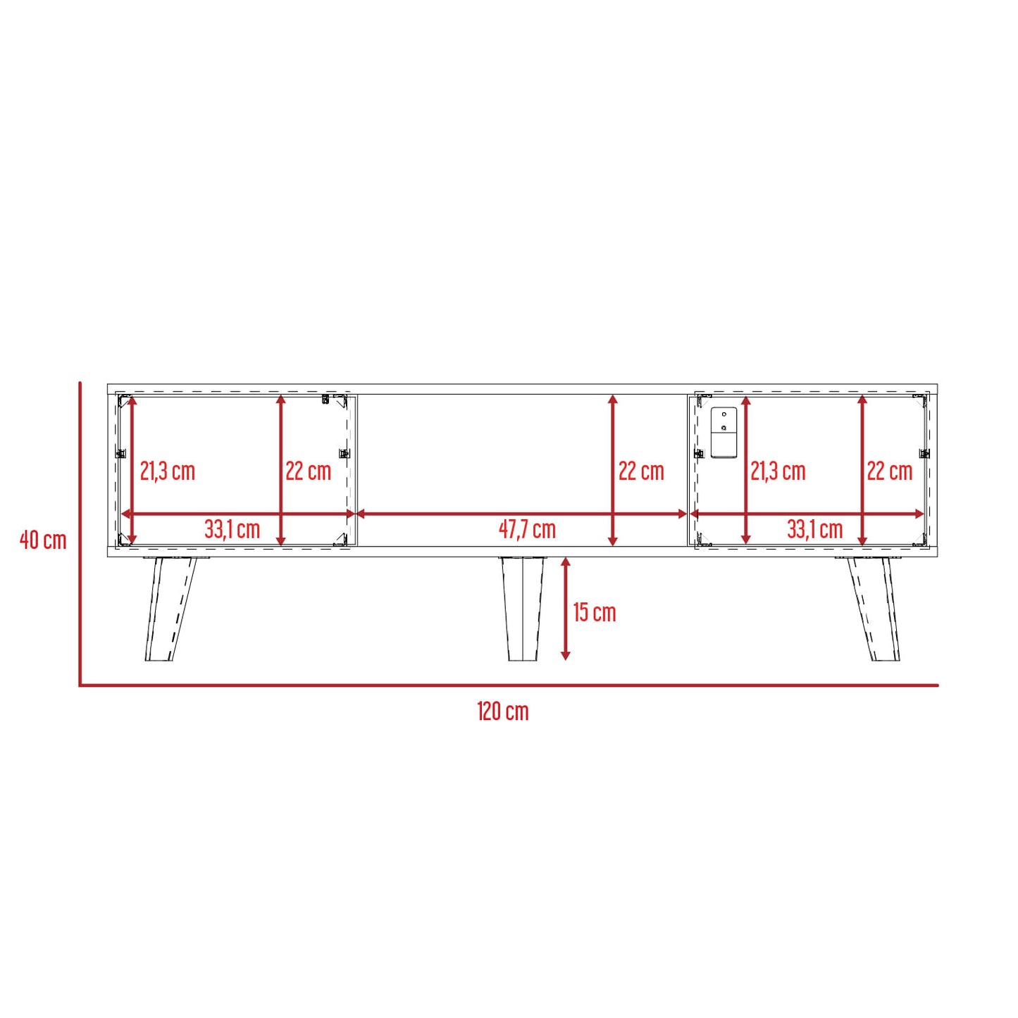 Mesa De Centro Funes L 120 X 40 Rta Taupe Lenno
