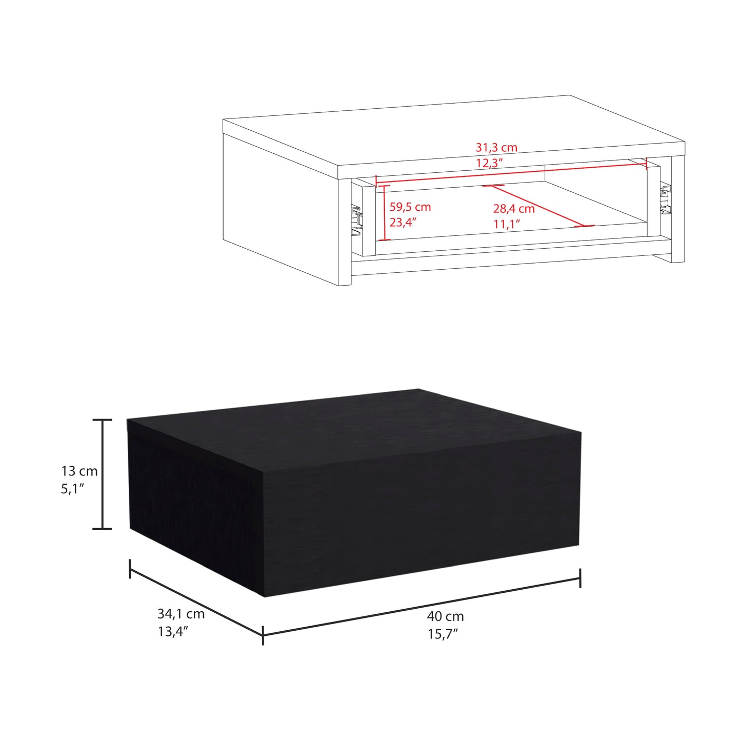 Nochero O Cajon Flotante 40 Milano Rta Wengue
