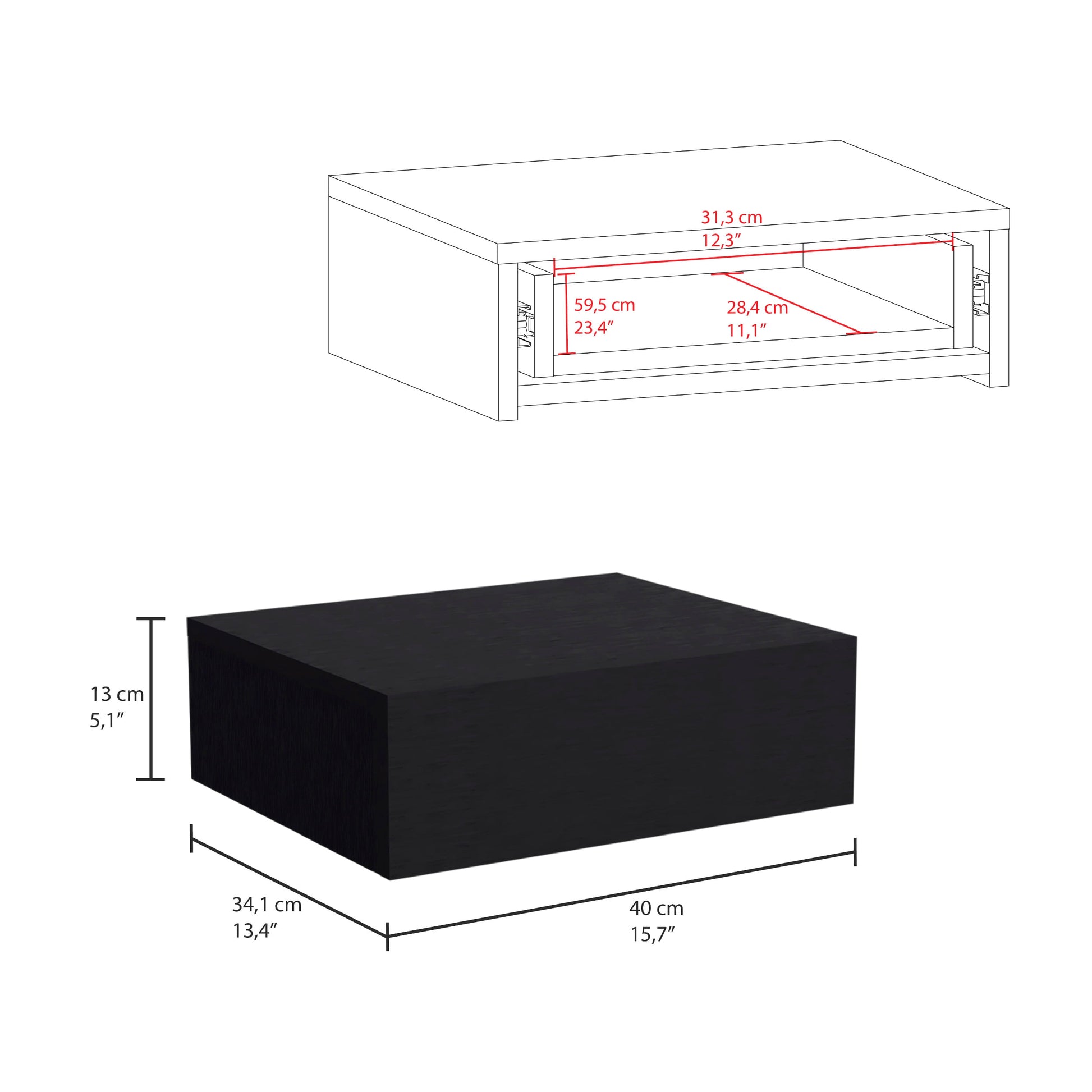 Nochero O Cajon Flotante 40 Milano Rta Wengue