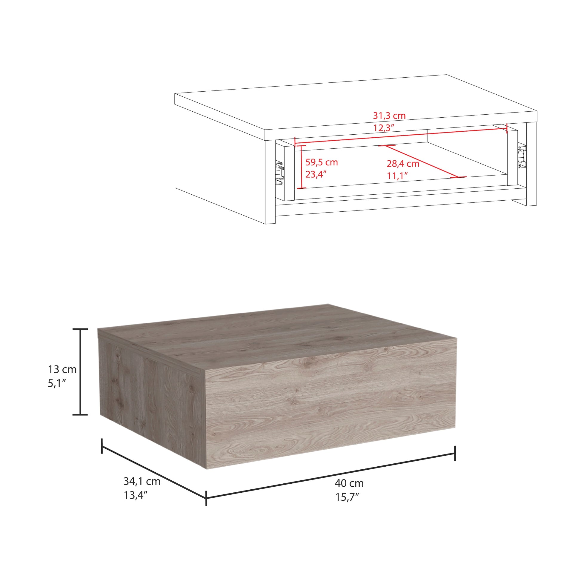 Nochero O Cajon Flotante 40 Milano Rta Bardolino