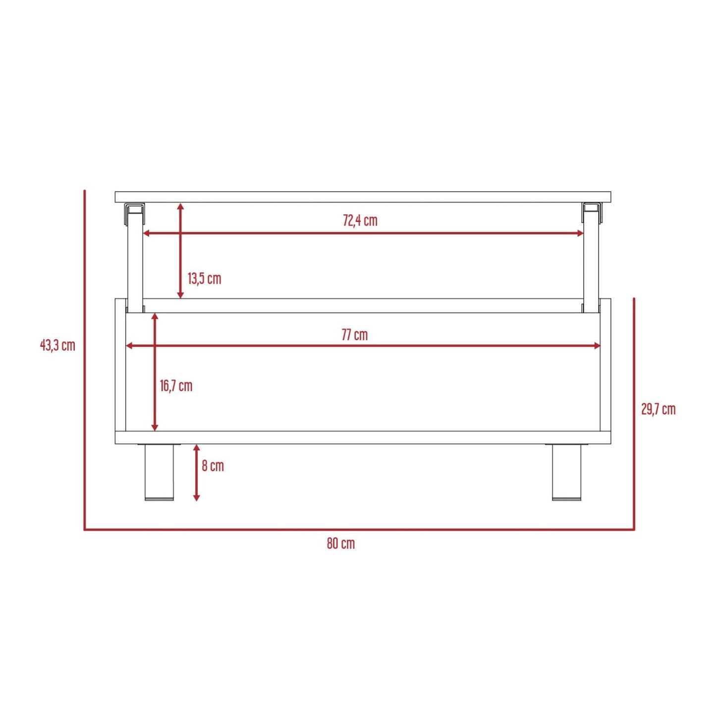 Mesa De Centro Funcional 5G-2 Rta Wengue Rovere