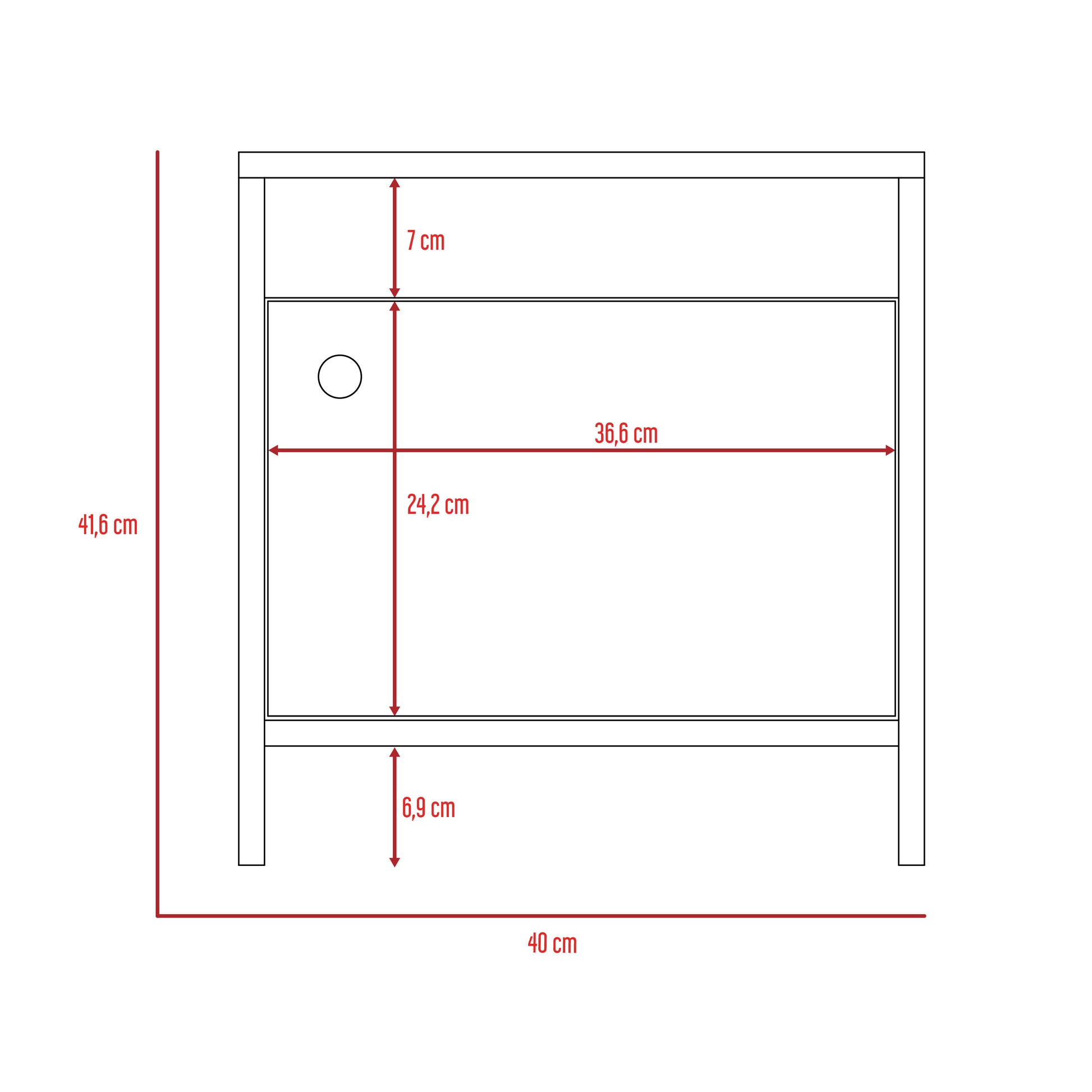 Mesa De Noche Colore Rta Bellota + Blanco