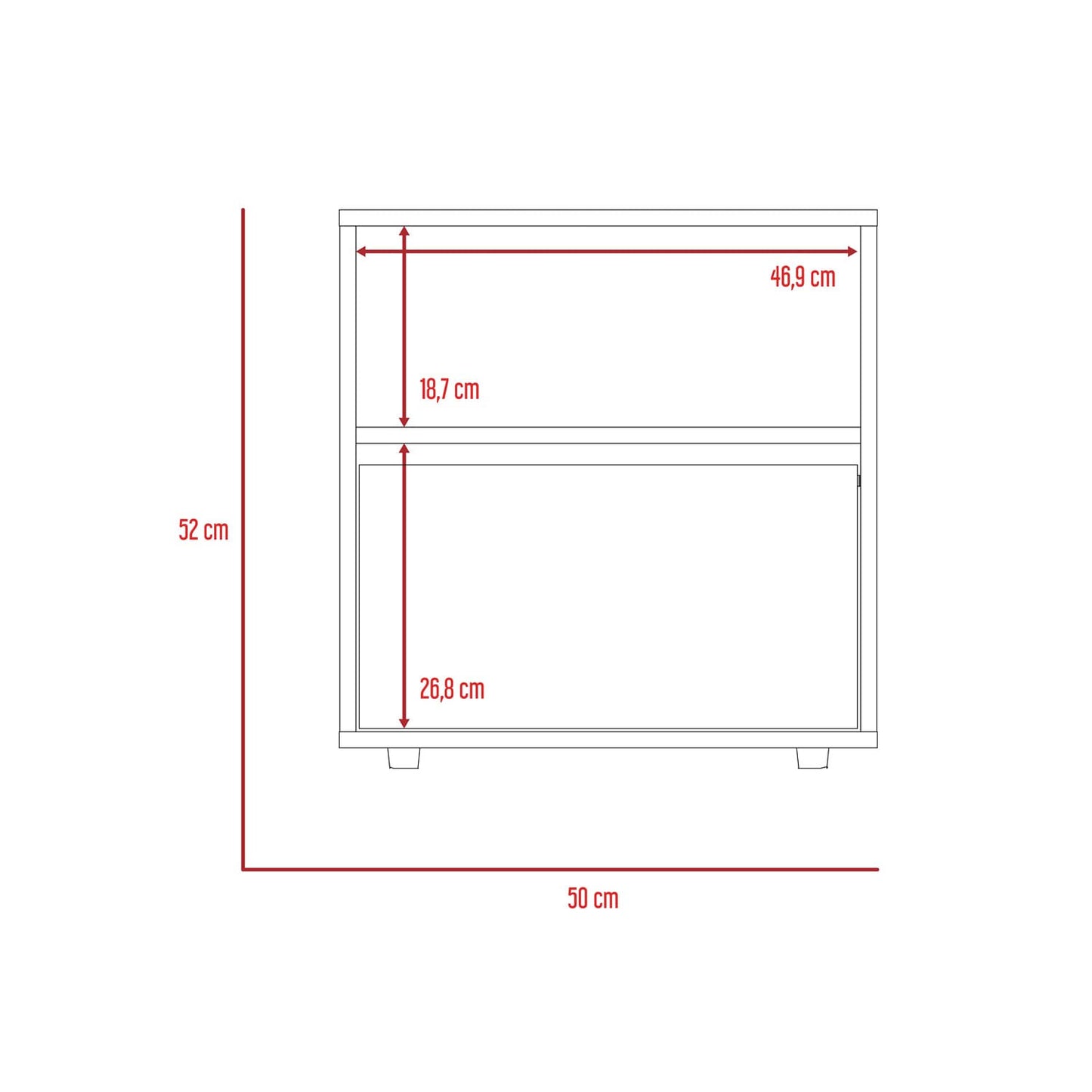 Mesa De Noche Galanto Rta Duna + Blanco