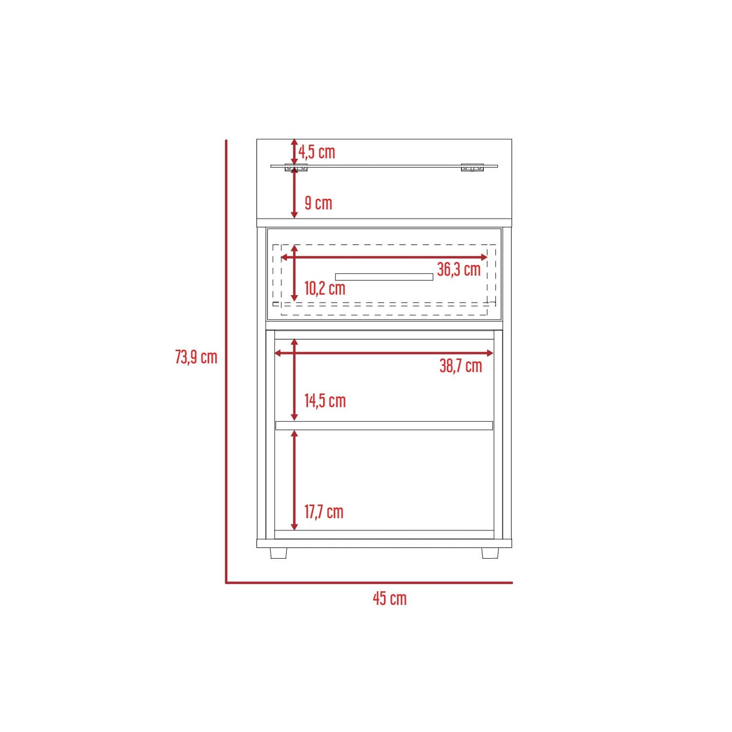 Mesa De Noche Saint Denis Rta Duna + Plomo