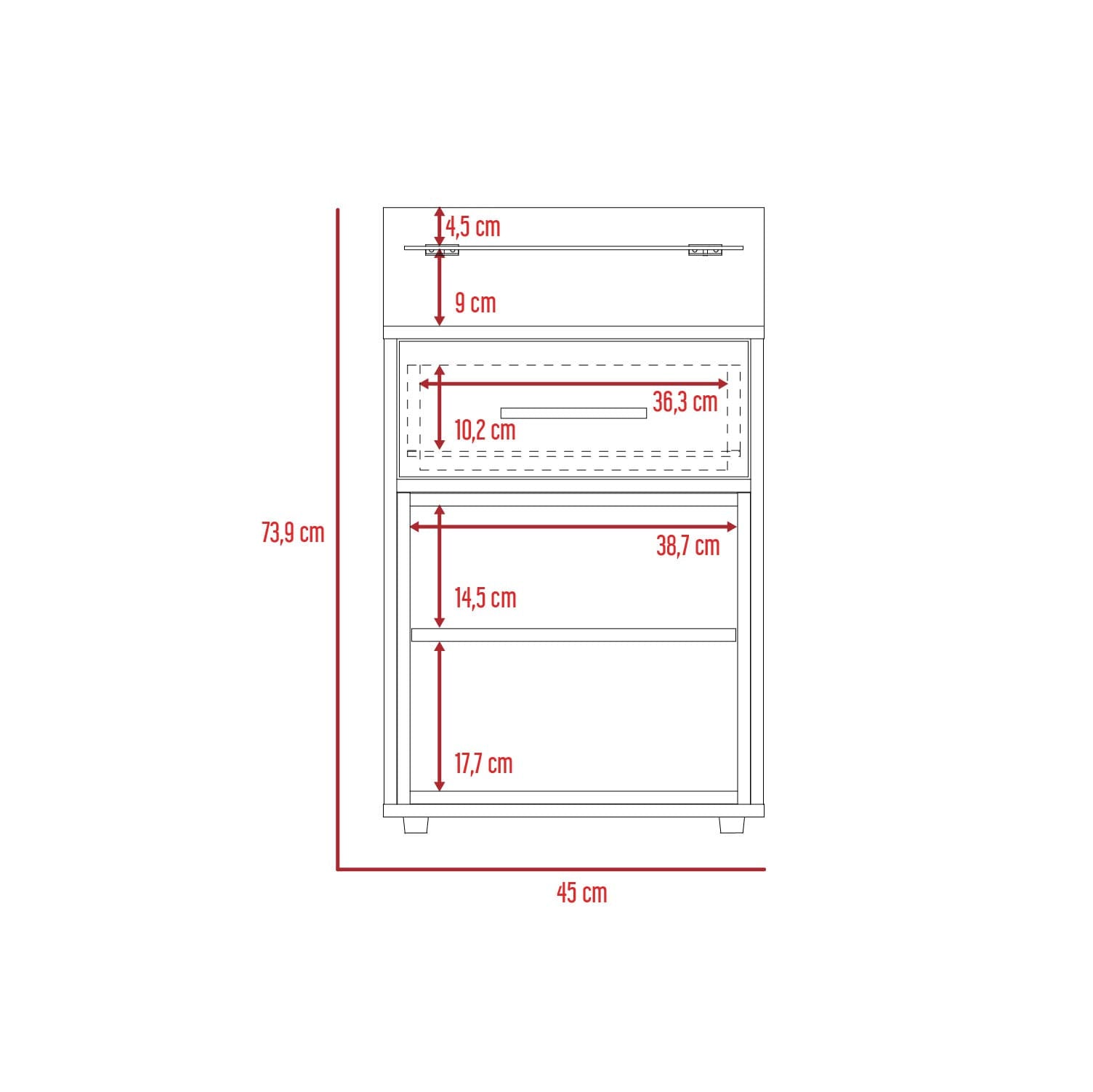 Mesa De Noche Saint Denis Rta Duna + Plomo