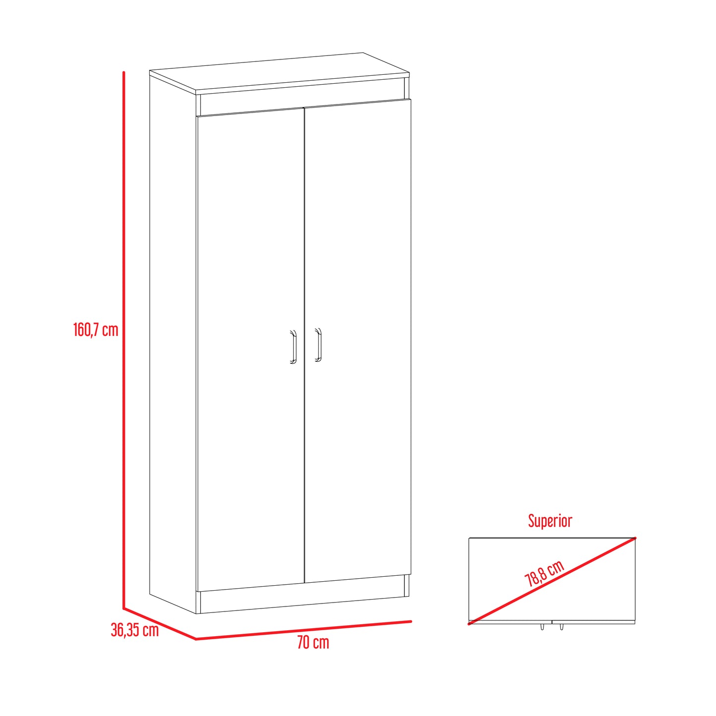 Mueble Alacena Varese Rta Duna Blanco