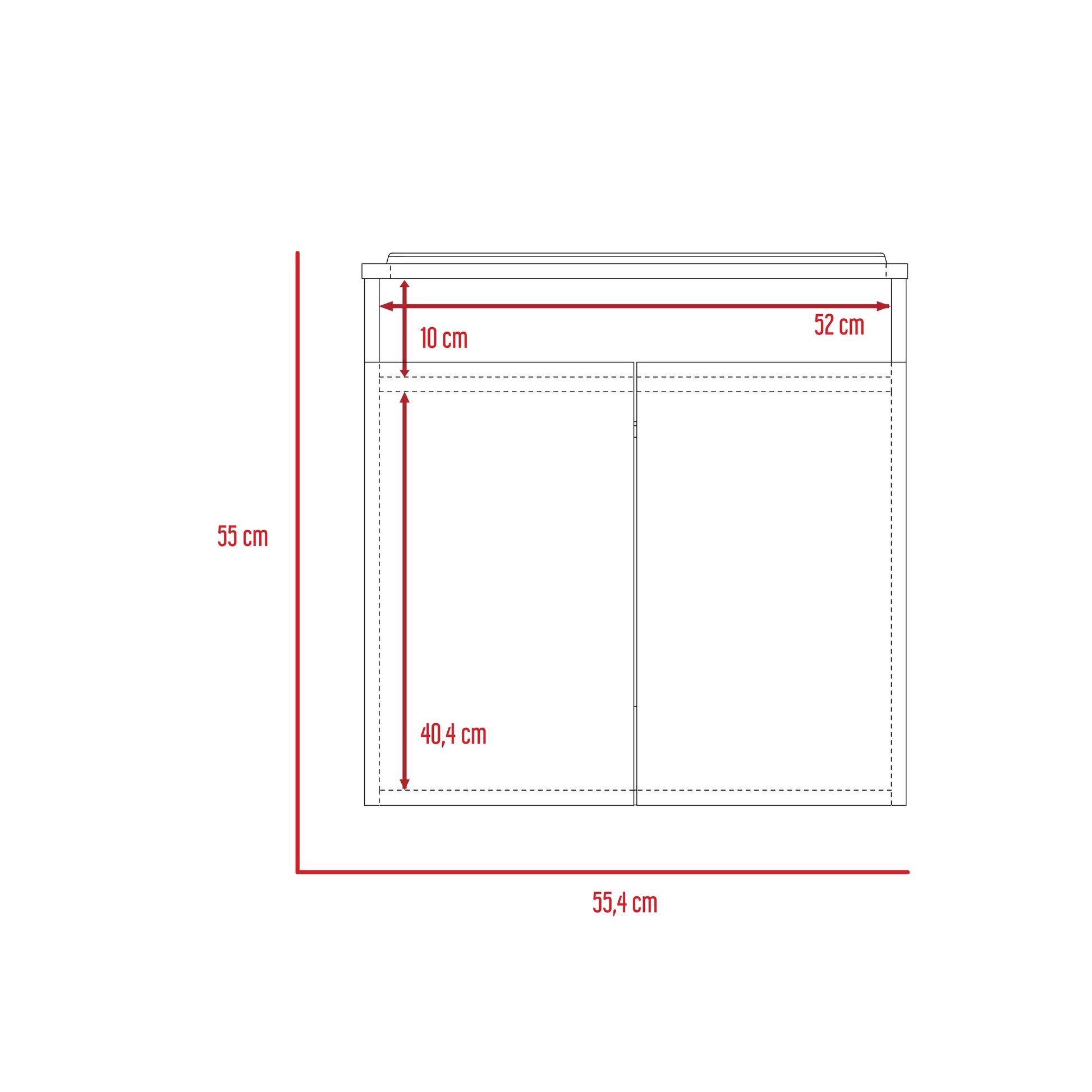Mueble Esencial (1C) Wengue 55X55X51,6 Cm