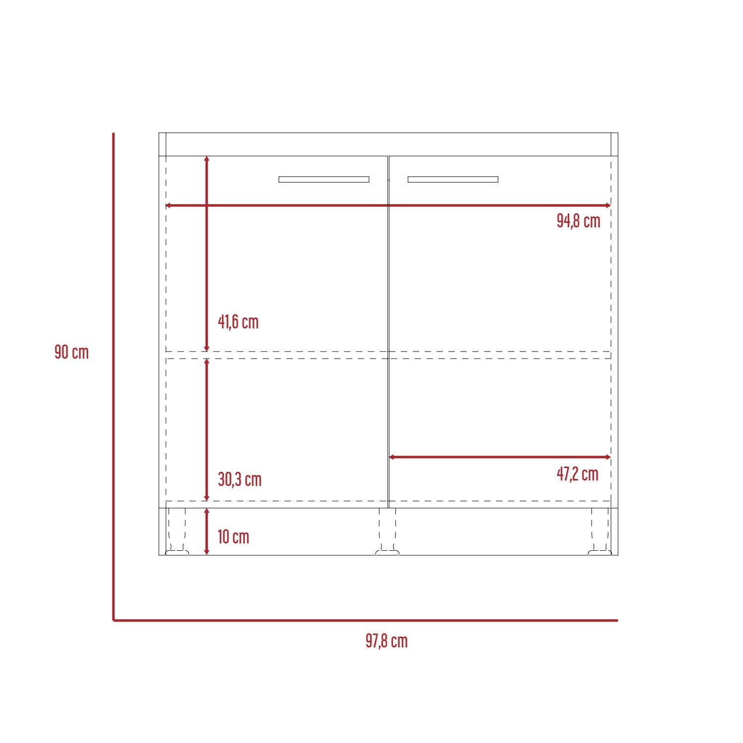 Mueble Inferior De Baño Manchetes Rta Wengue