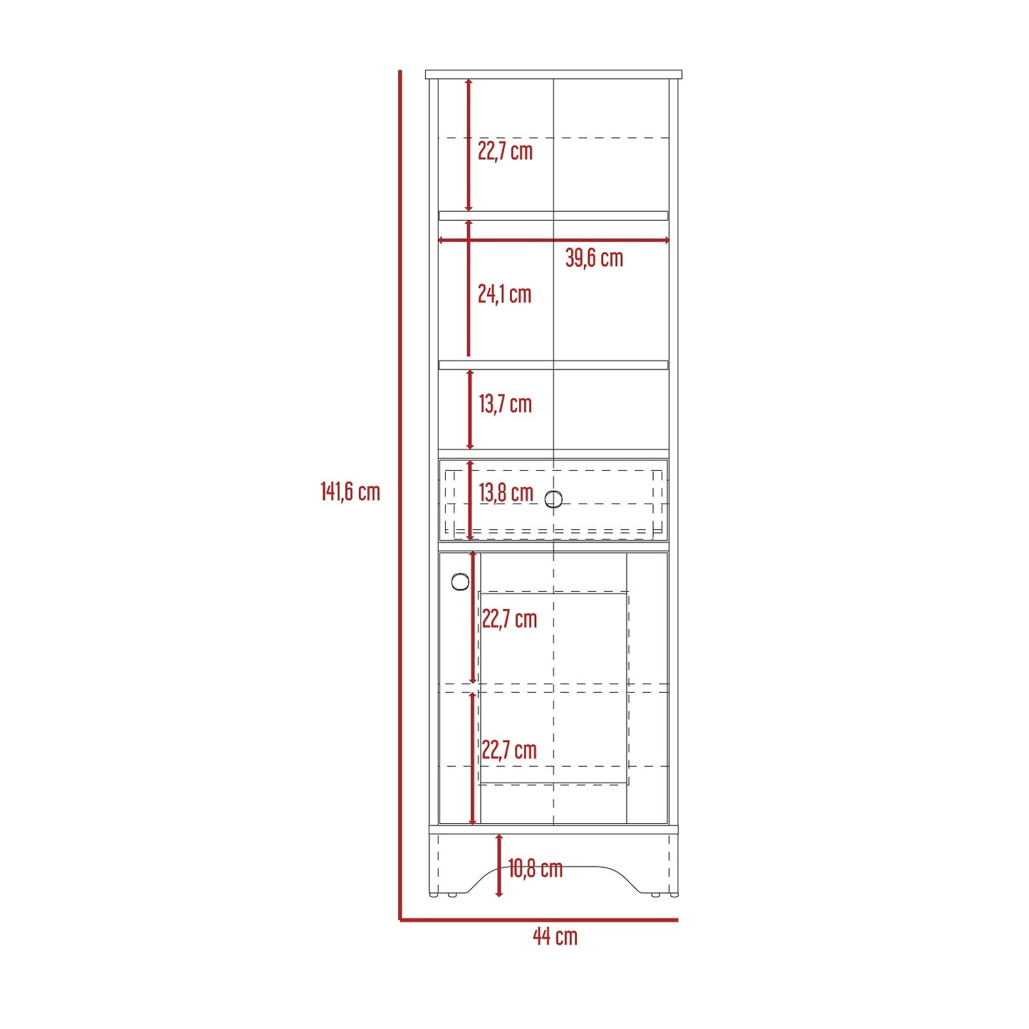 Mueble Optimizador 2 Bath Bi Color Rta Duna Blanco