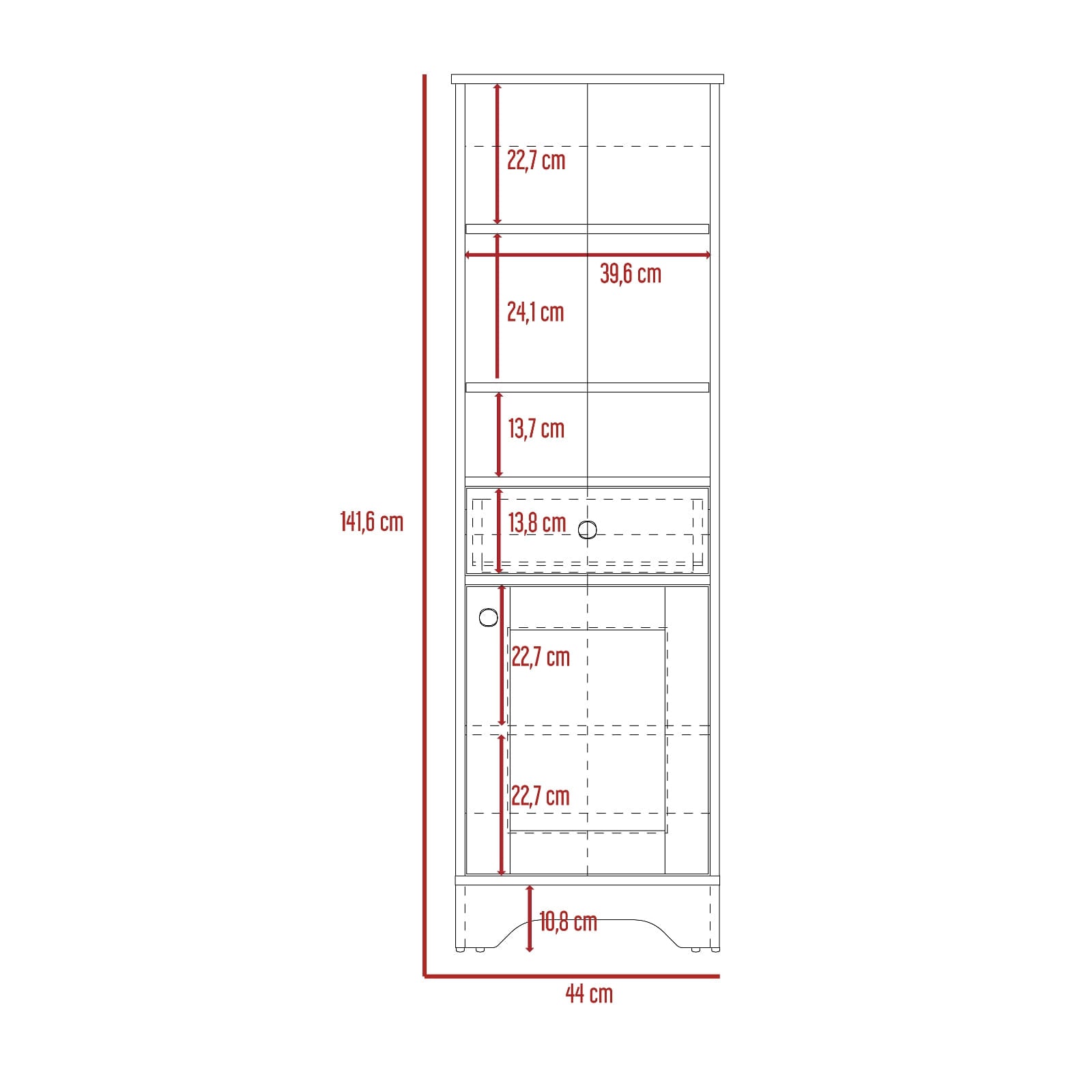 Mueble Optimizador 2 Bath Bi Color Rta Duna Blanco