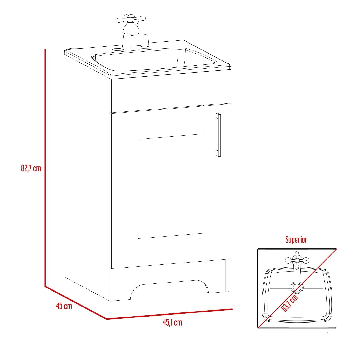 Mueble Para Lavamanos Barcelona 2 Rta Miel