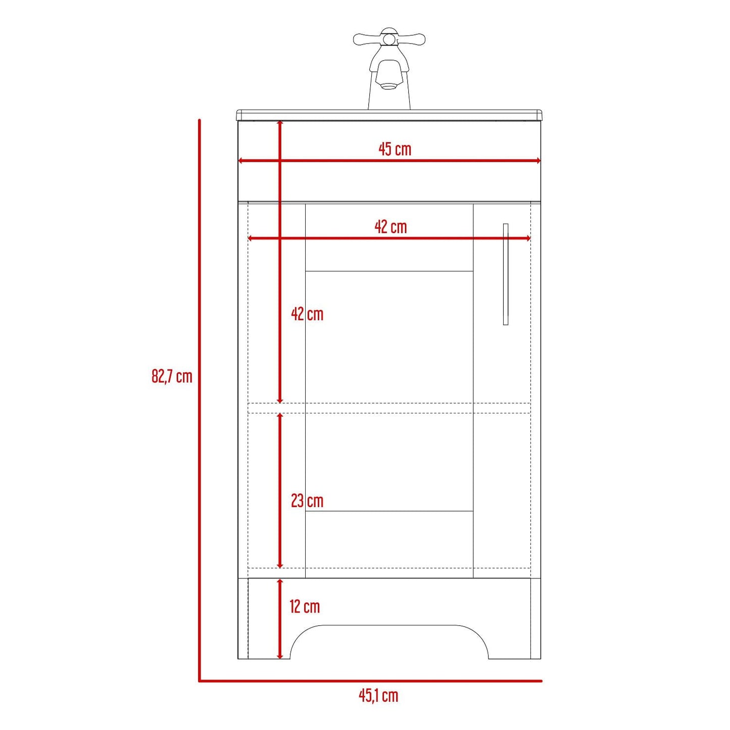 Mueble Para Lavamanos Barcelona 2 Rta Miel
