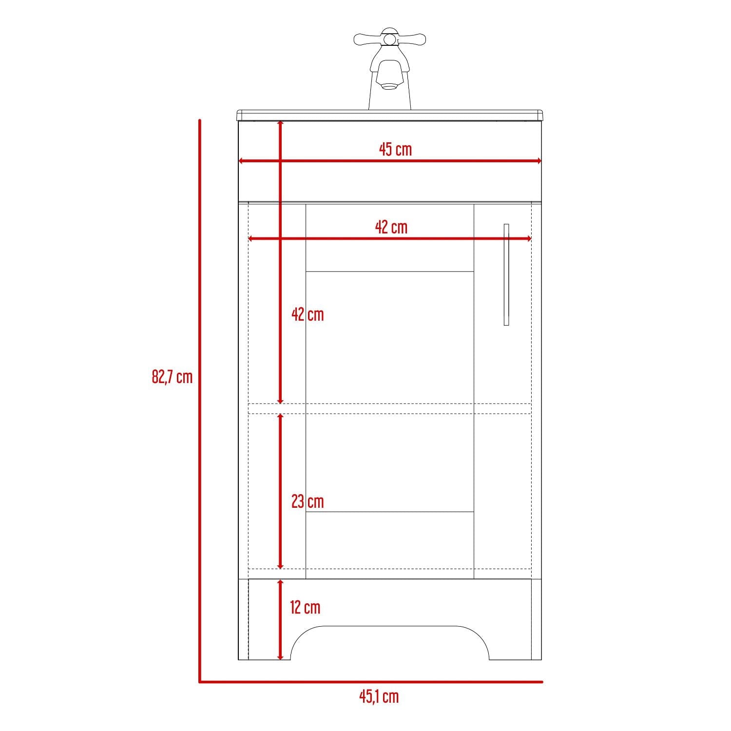Mueble Para Lavamanos Barcelona 2 Rta Miel