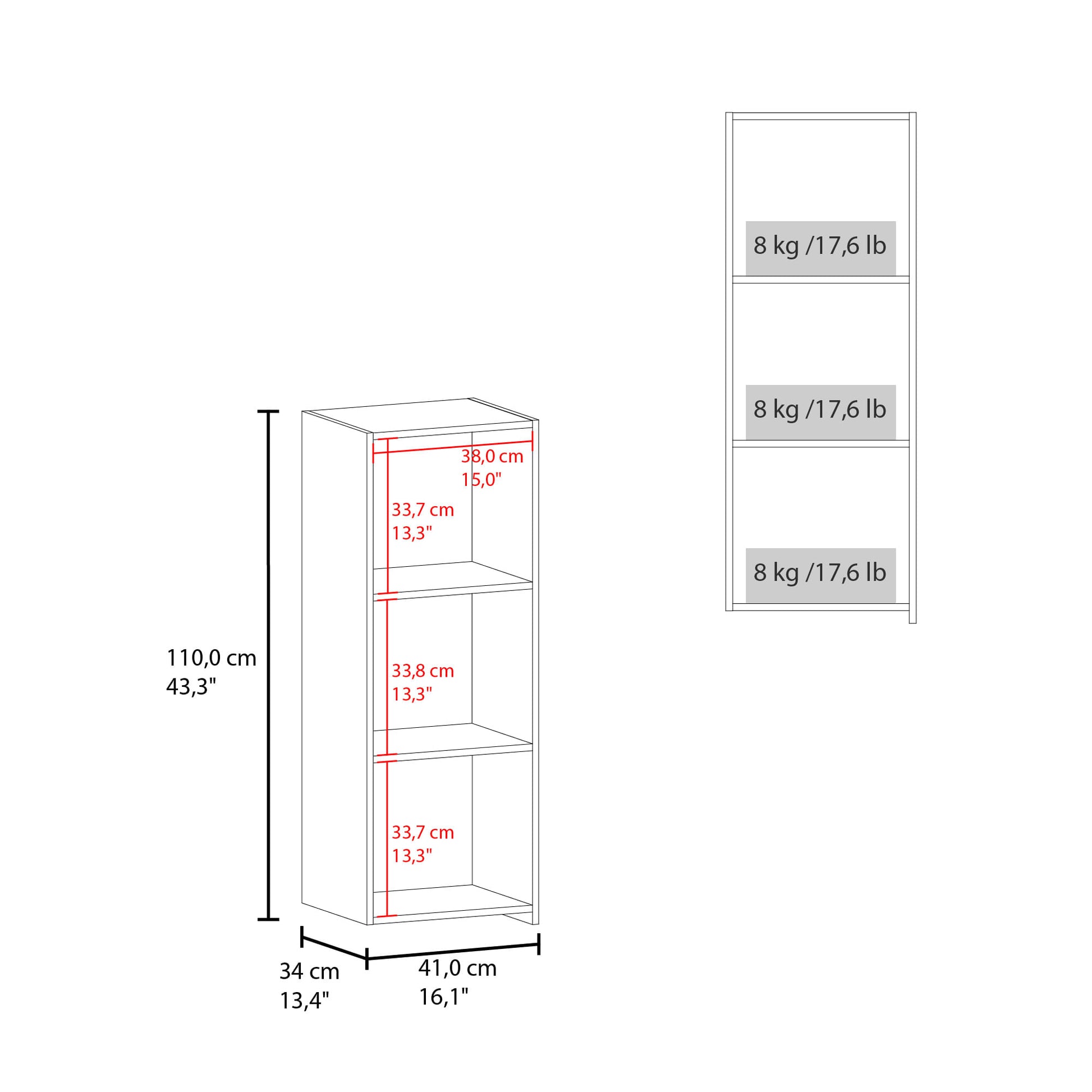 Mueble Auxiliar Obregon 110X41X34 Rta Blanco Zf
