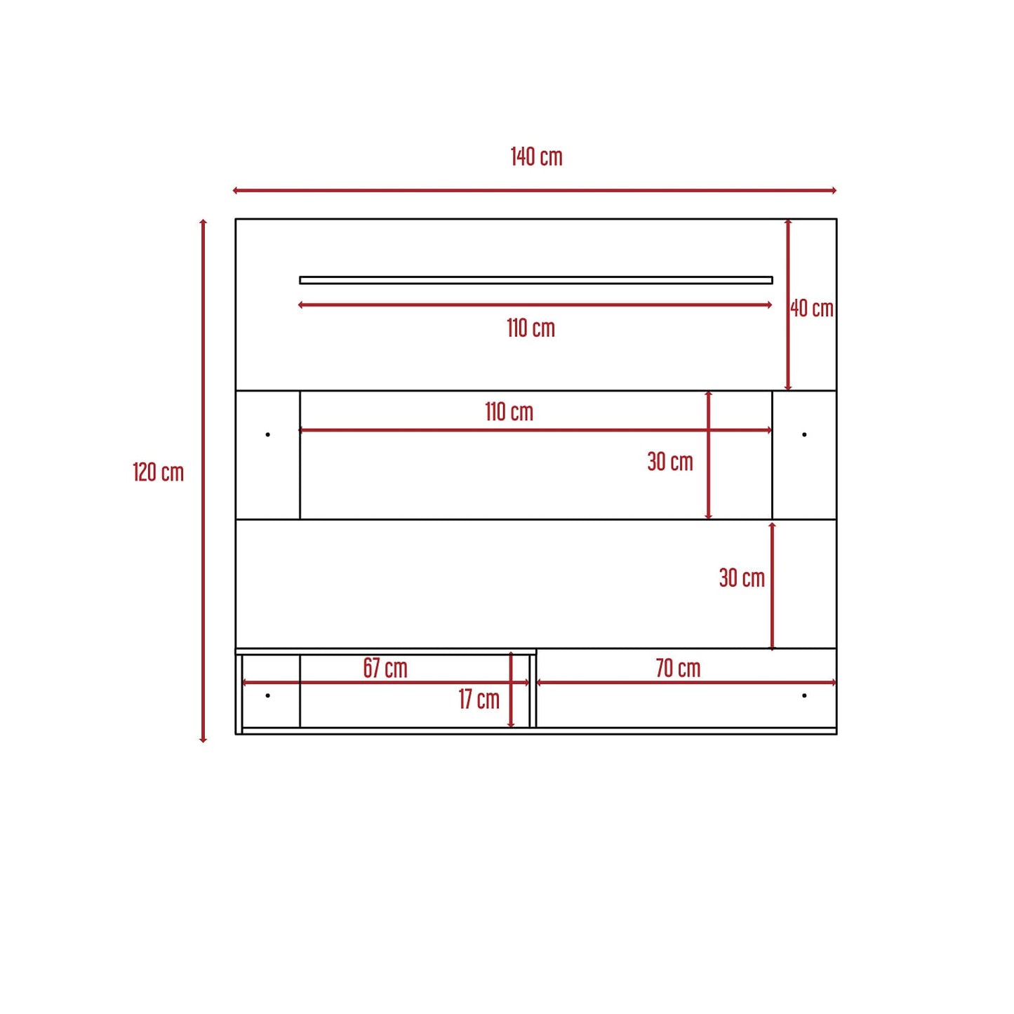 Panel Tv Beijing Blanco Nevado