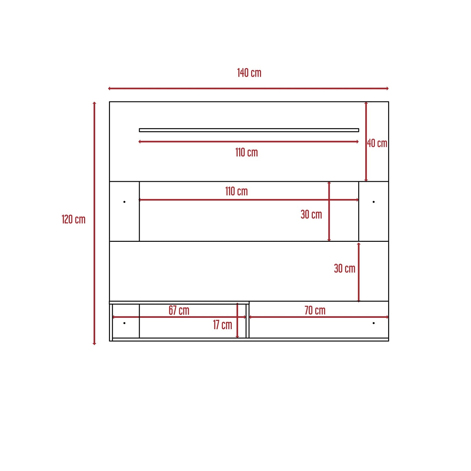 Panel Tv Beijing Blanco Nevado