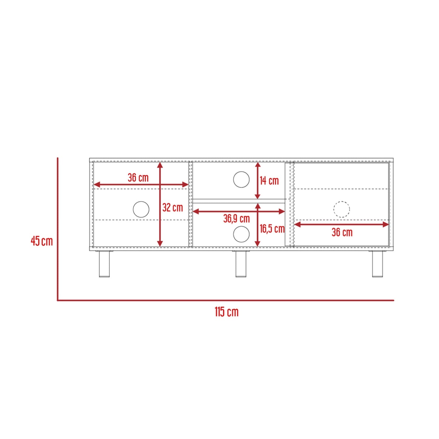 Rack Tv 45'' Soho Rta Bellota
