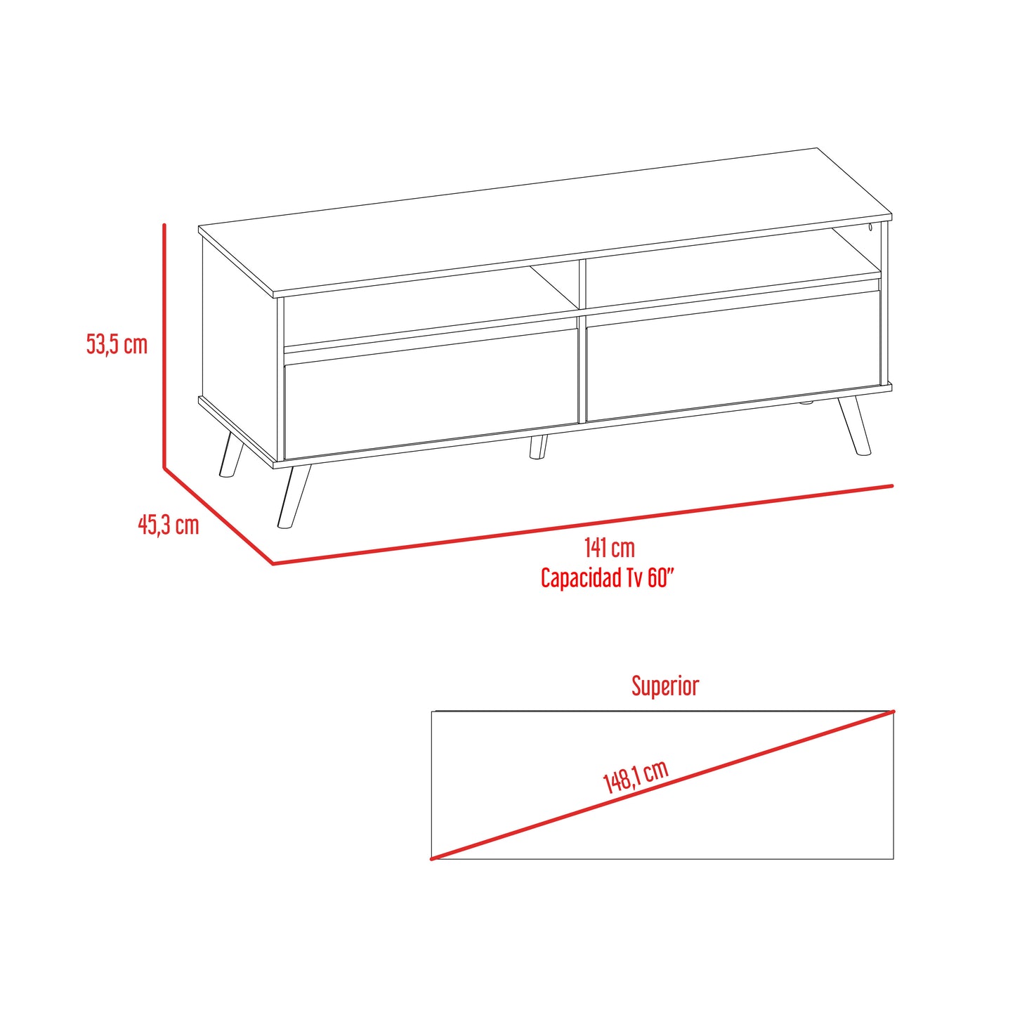 Rack Para Tv Benett Duna