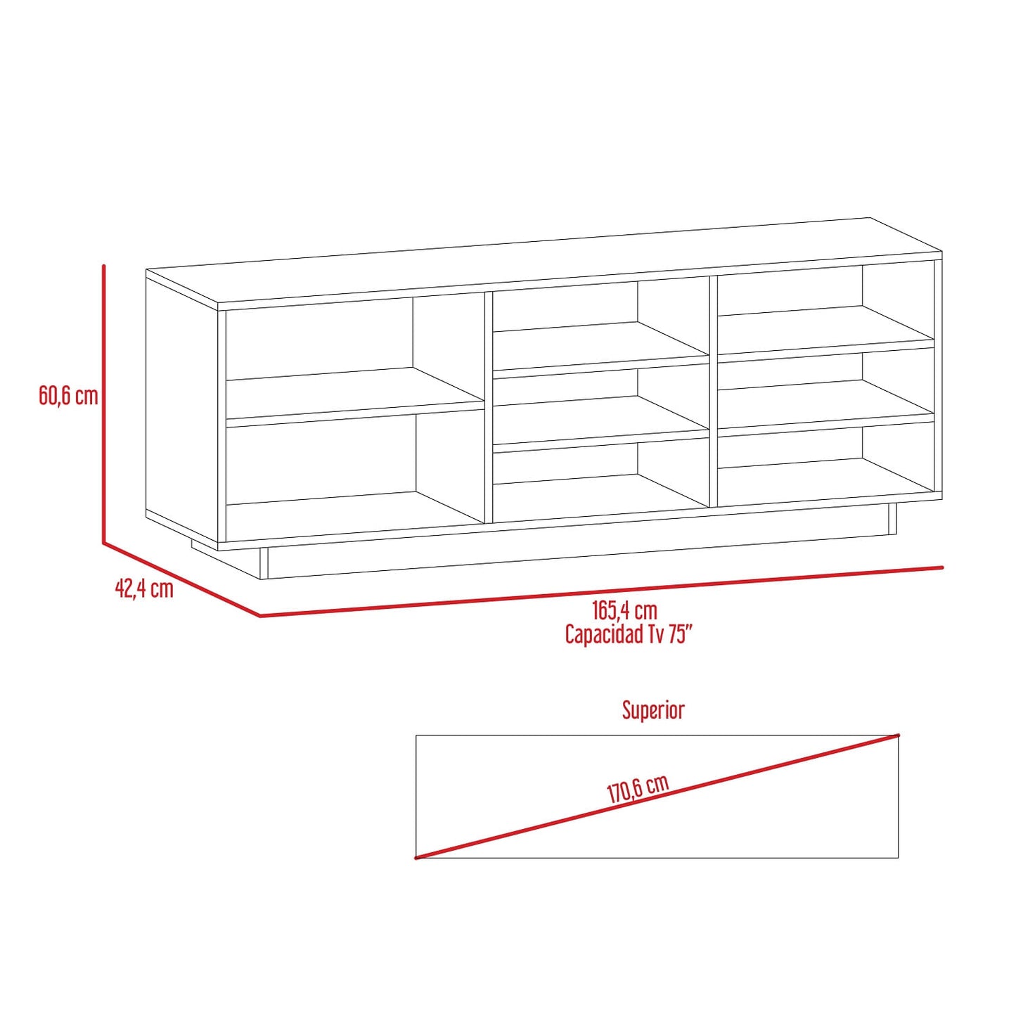 Rack Para Tv Vedra Duna+Cemento