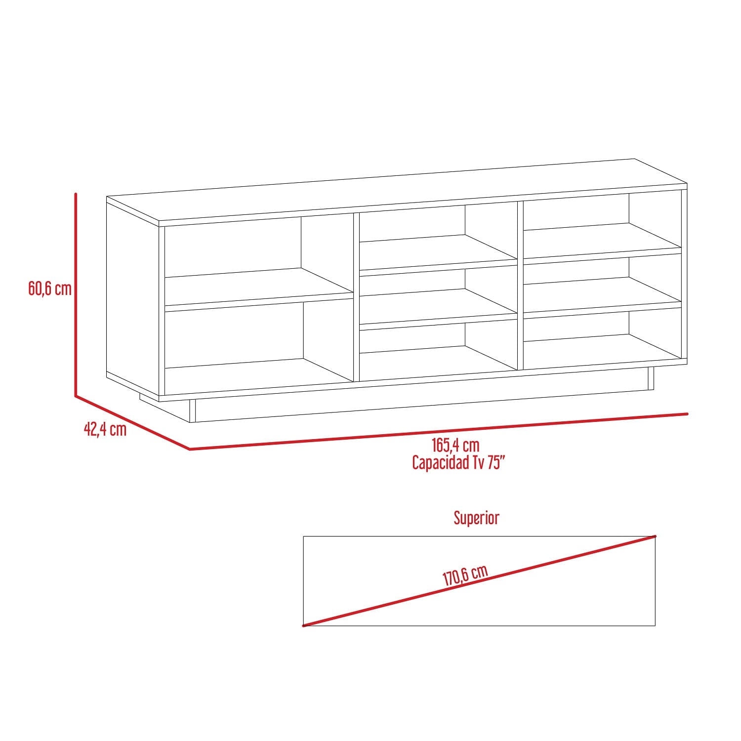 Rack Para Tv Vedra Duna+Cemento