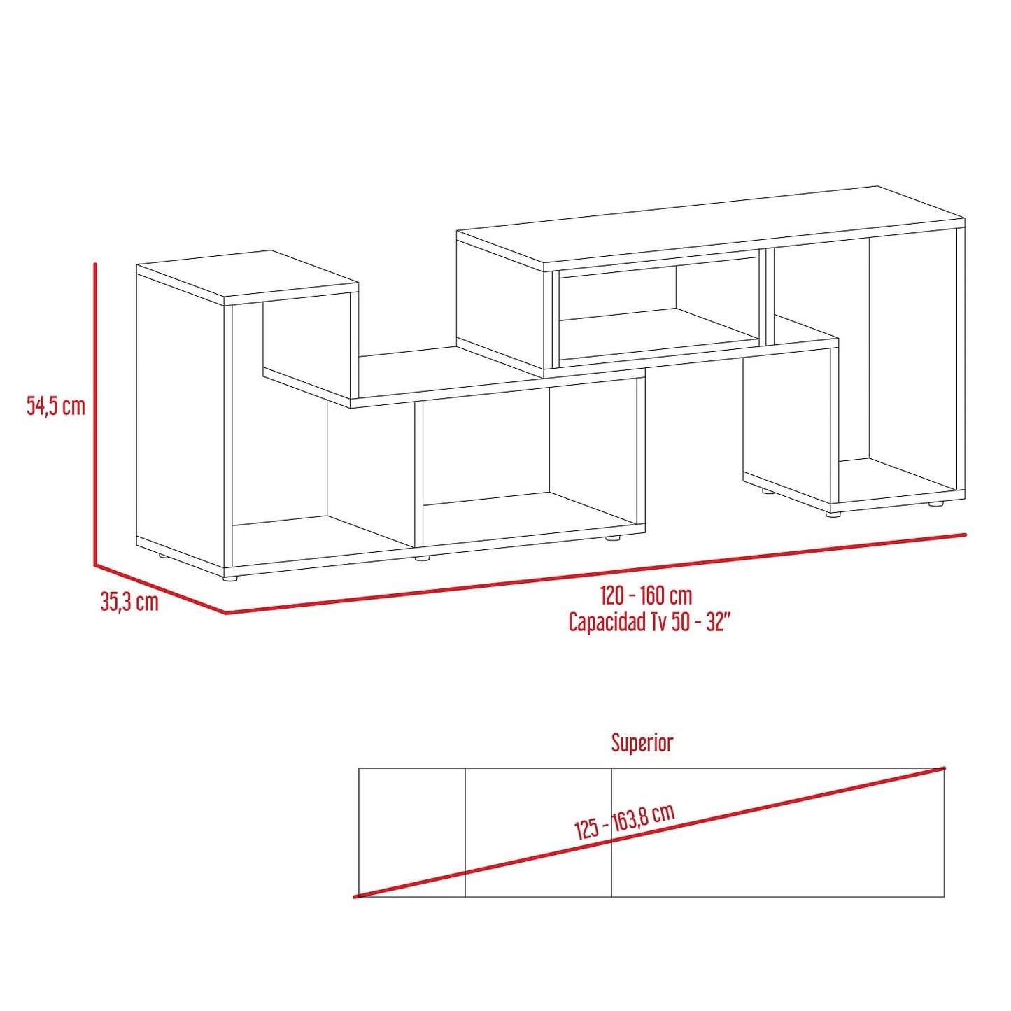 Rack Extensible Beijing Rta Caramelo