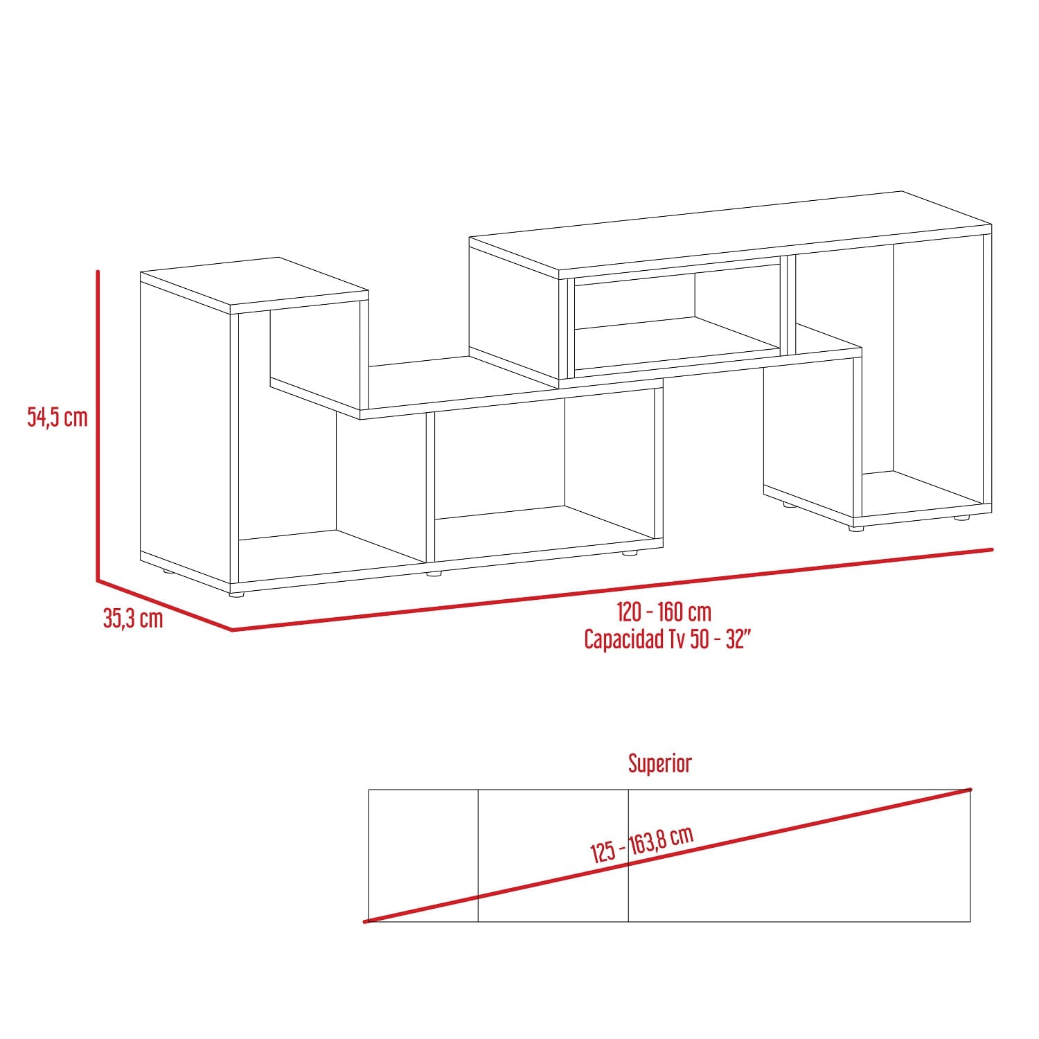 Rack Extensible Beijing Rta Caramelo