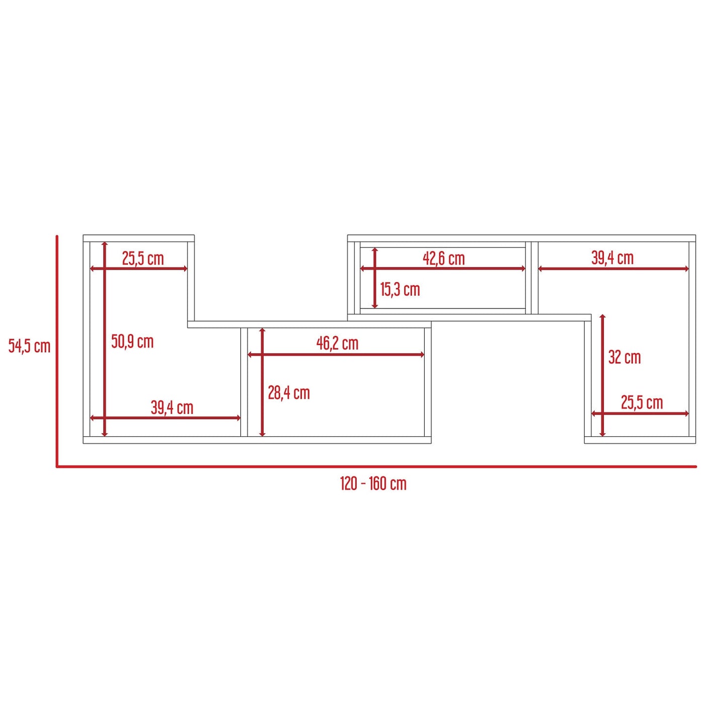 Rack Tv Extensible Beijing Rta Blanco