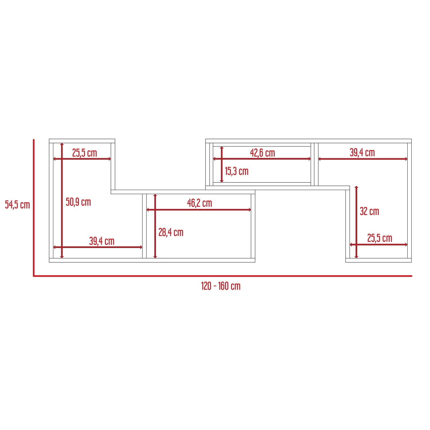 Rack Tv Extensible Beijing Rta Blanco