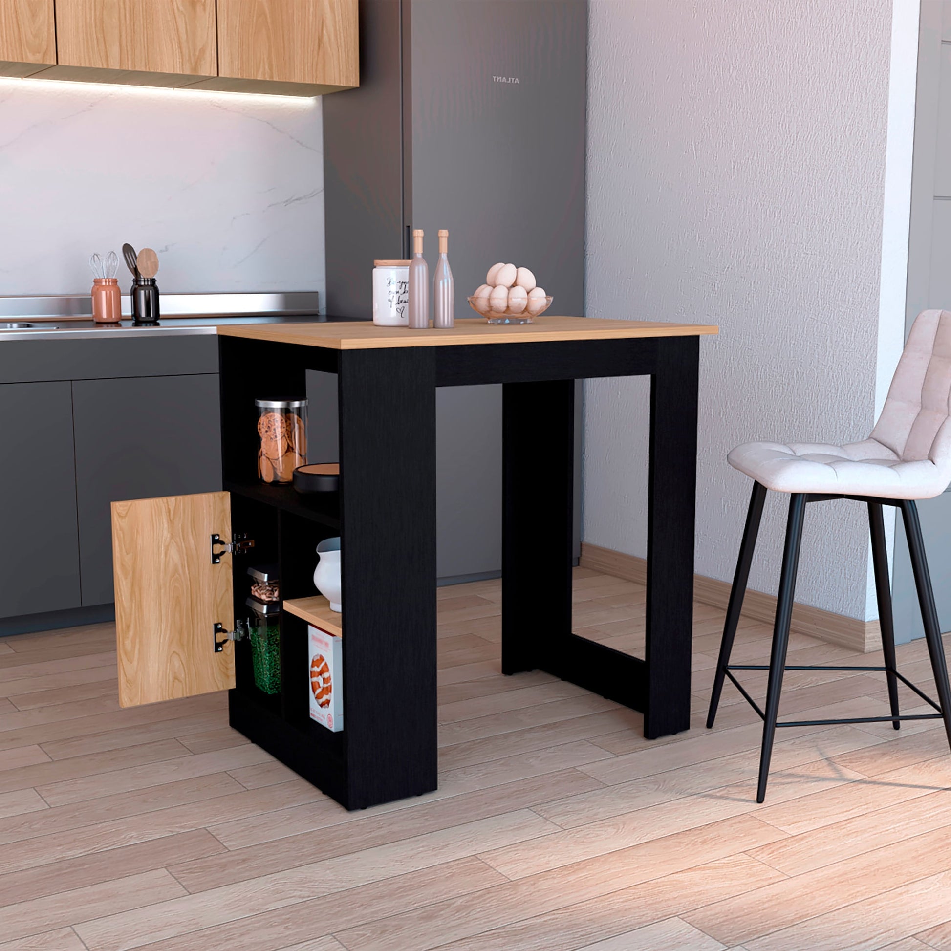 Isla De Cocina Stirling 91X92X59 Rta Wengue Fresno Zf