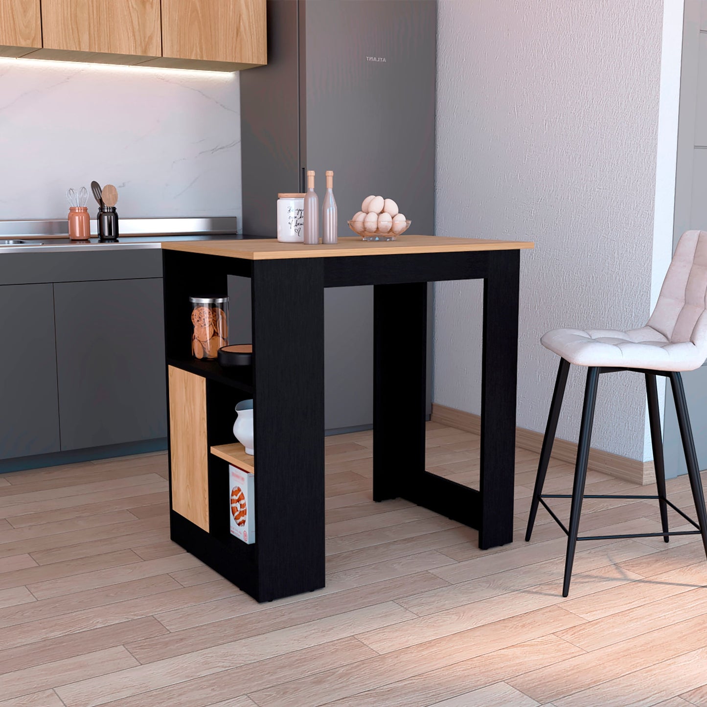 Isla De Cocina Stirling 91X92X59 Rta Wengue Fresno Zf