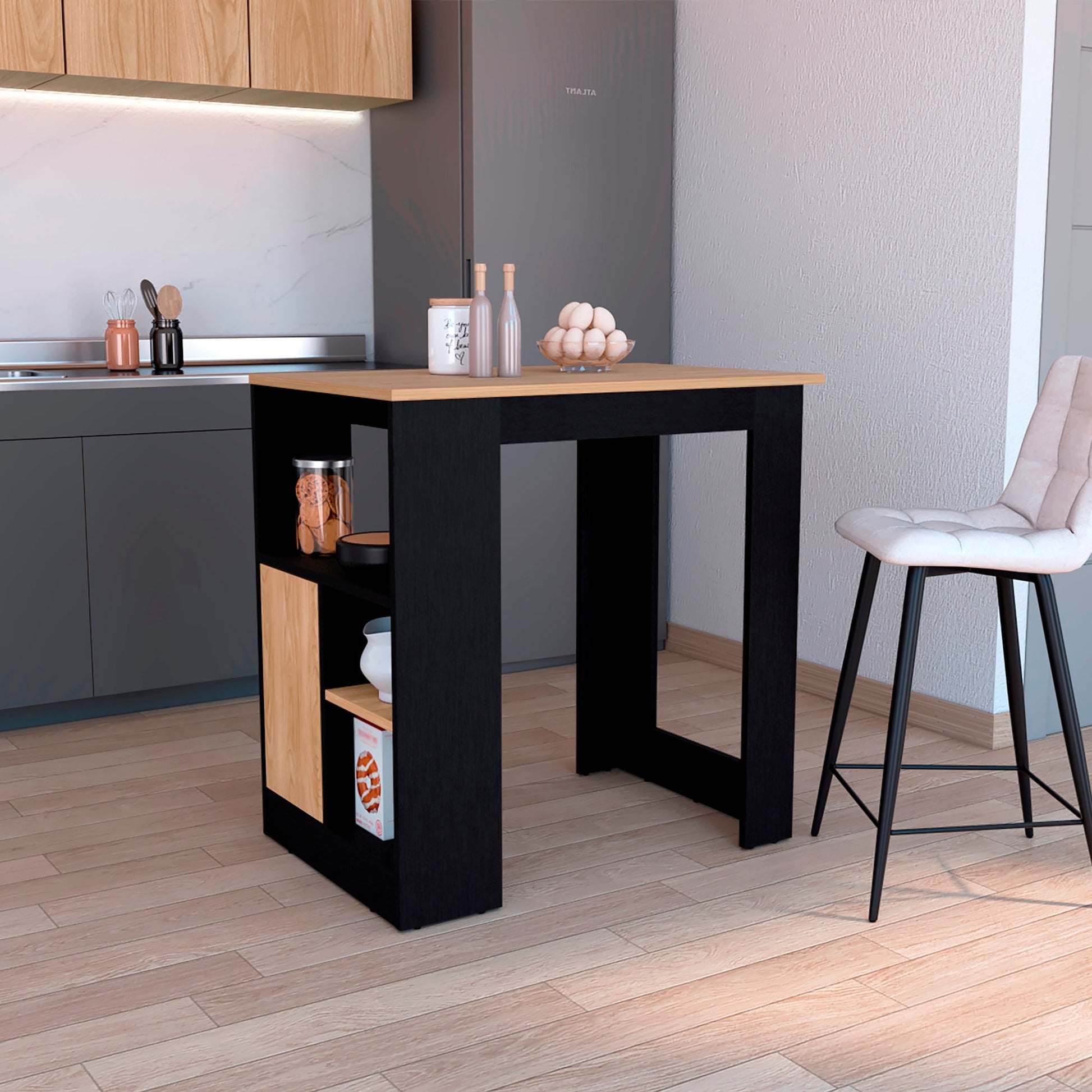Isla De Cocina Stirling 91X92X59 Rta Wengue Fresno Zf